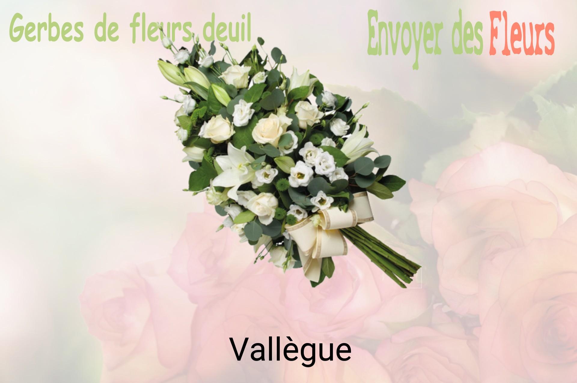 Gerbe de fleurs de deuil livrée à Vallègue